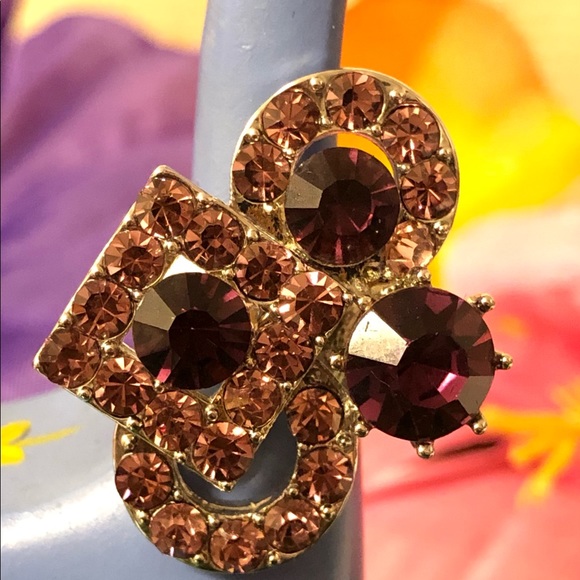 Purple Rhinestones Ring - Picture 8 of 8